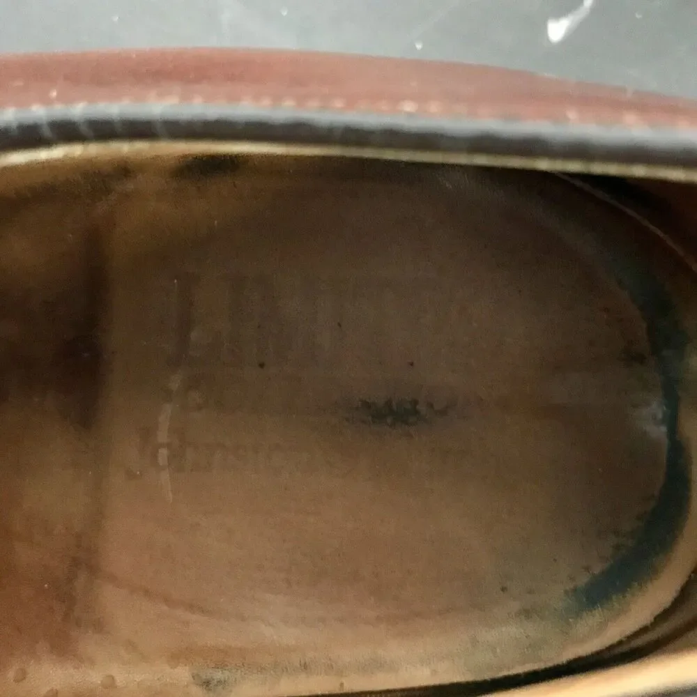 Johnston & Murphy Limited Collection Cognac Brown Leather Dress Cap Toe Oxford 9